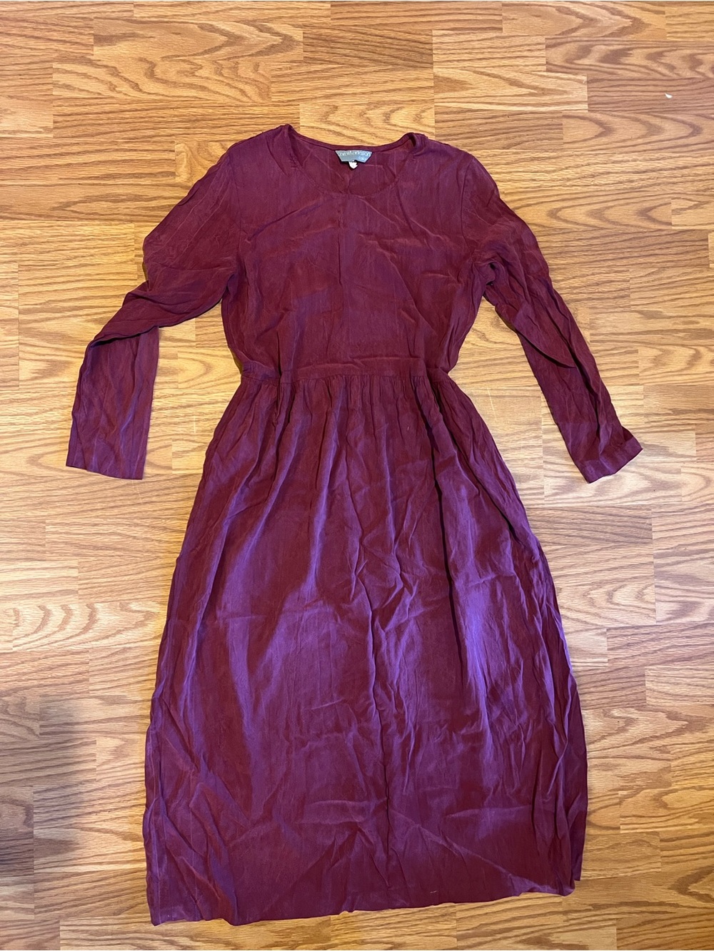 Long Sleeve Maxi Dress in Burgundy